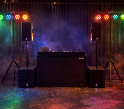 Professionele drive-in show met licht en geluid